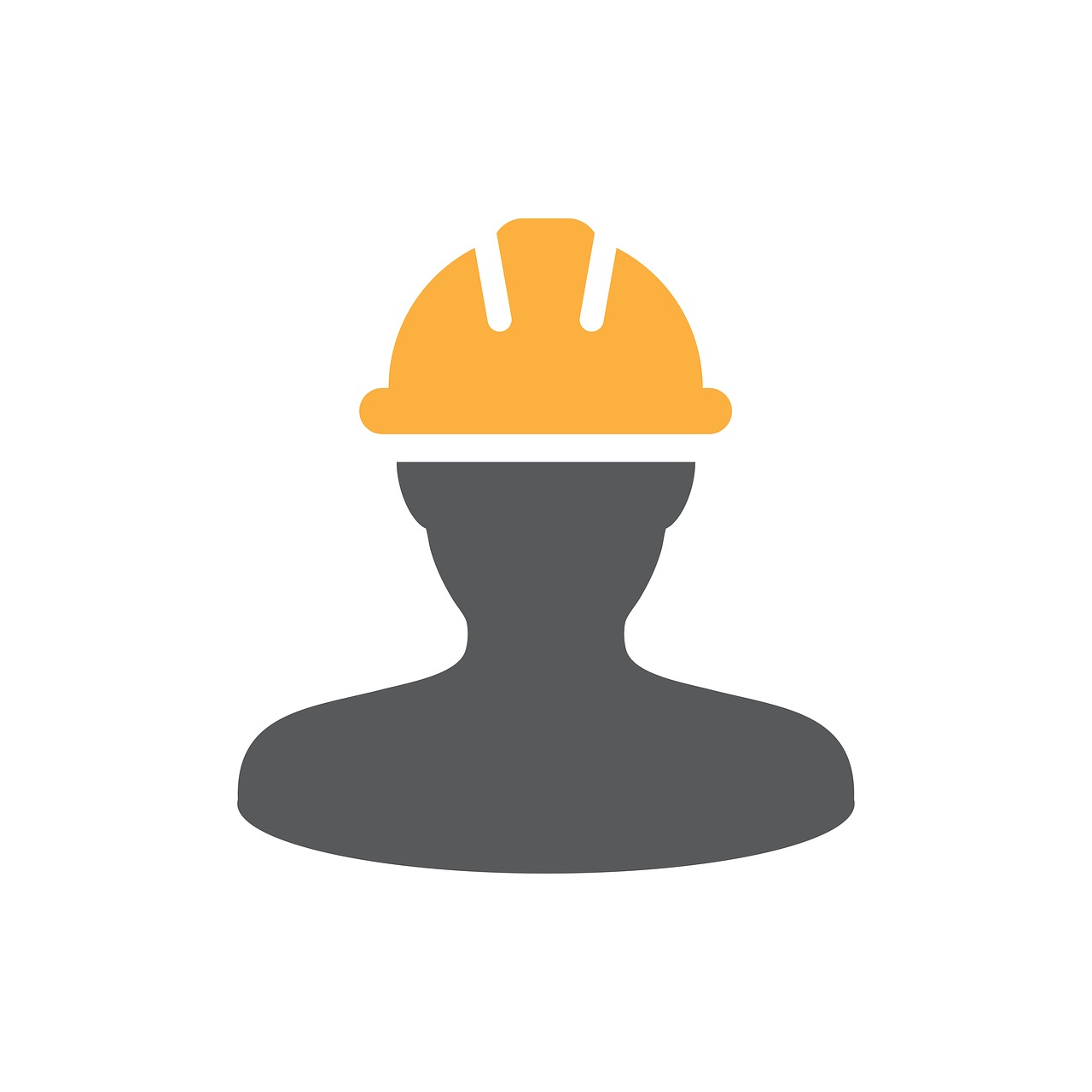 Silhouette in hard hat